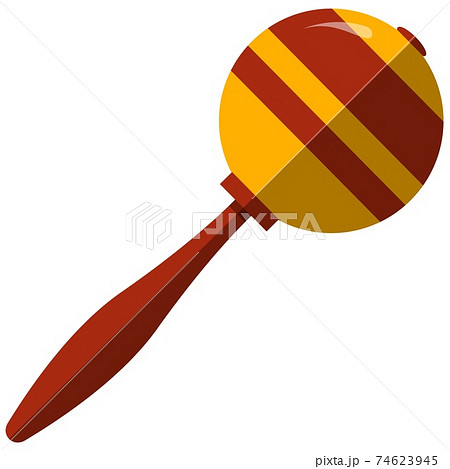 Maraca Music Icon Flat Vector Isolated のイラスト素材