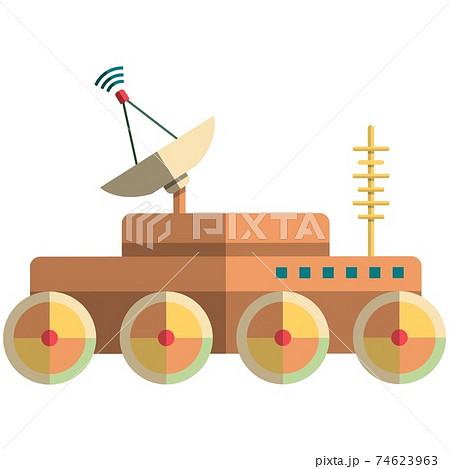 Moon rover icon, flat vector isolated illustration. Space exploration technologies. 74623963
