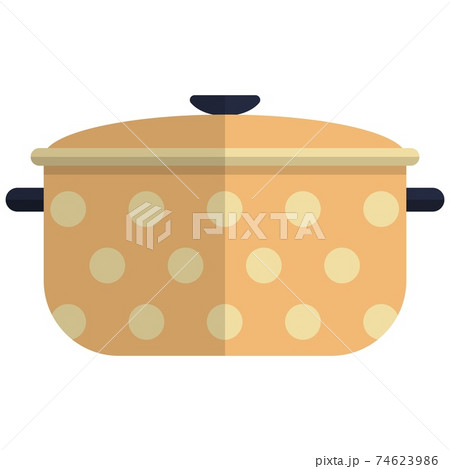 Cooking pot icon, flat vector isolated illustration. Kitchen cooking utensils. Kitchenware. Cookware. Cooking pot icon, flat vector isolated illustration. Kitchen cooking utensils. Kitchenware. Cookware. 74623986