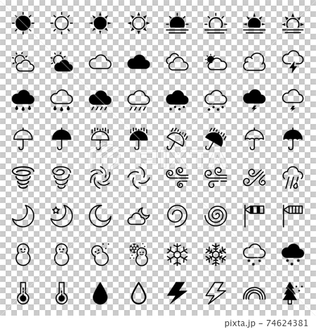 天気のアイコン 74624381