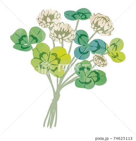 水彩風 クローバーイラスト素材のイラスト素材 水彩風 クローバーイラスト素材のイラスト素材