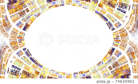 白背景の楕円のフレーム 74630902