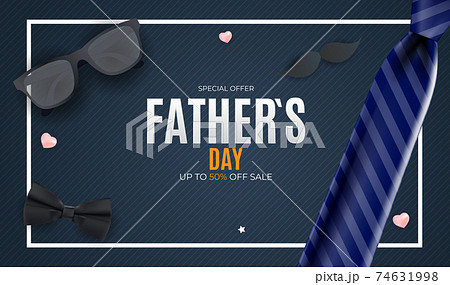 Father s Day Sale Background. Poster, flyer, greeting card, header for website. Vector Illustration EPS10 74631998