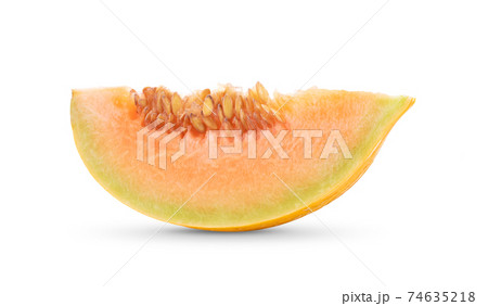 cantaloupe melon on white background cantaloupe melon on white background 74635218