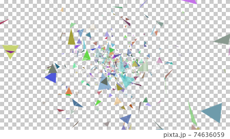 CG triangle fluttering colorful triangular confetti 74636059