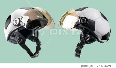 Motorcycle helmet isolated 74636291