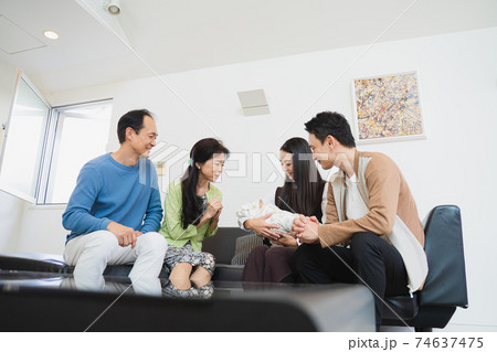 家族の時間　親戚　親子2代 74637475