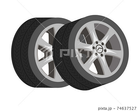 New rubber wheel tire isolated on white background 74637527