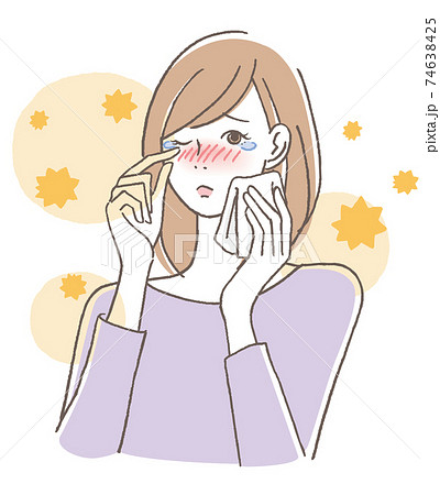 花粉症の女性 花粉症の女性 74638425