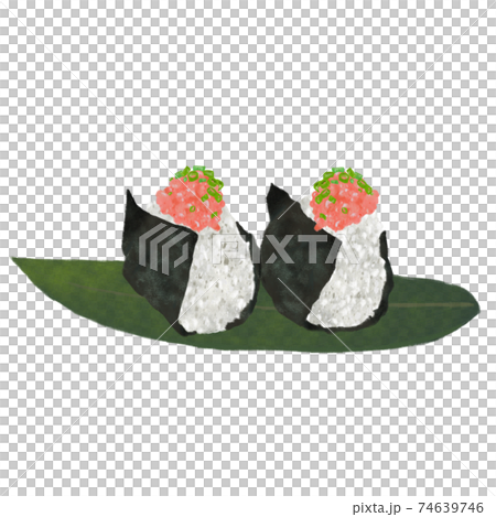 ネギトロおにぎり(手描き) 74639746