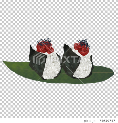 梅おにぎり(手描き) 74639747