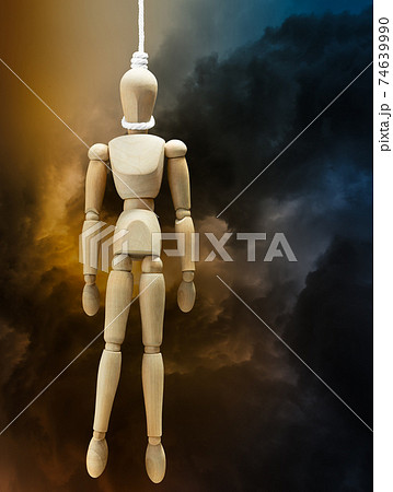Wooden man dead neck Wooden man dead neck 74639990