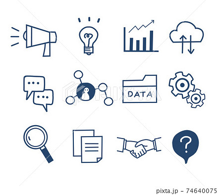 ビジネスやWebに関連するアイコン　セット 74640075