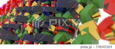 Abstract background. Honeycomb geometry shapes that goes up and down. 3d render Abstract background. Honeycomb geometry shapes that goes up and down. 3d render 74640364