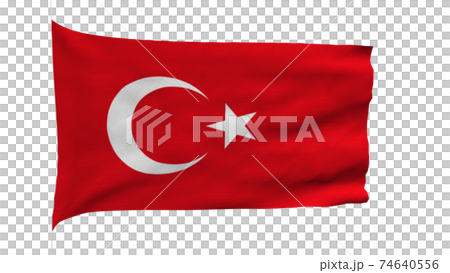 Turkish flag fluttering in the wind Turkish flag fluttering in the wind 74640556