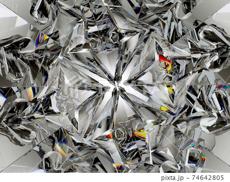 Gemstone or diamond texture closeup and kaleidoscope 74642805