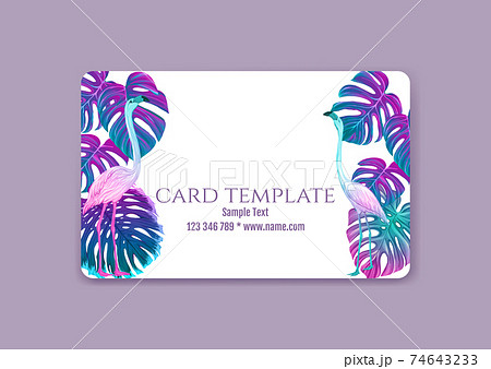 Plastic debit or credit, pass, discount, membership card template 74643233