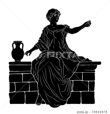 Vector Greek women. 74643978