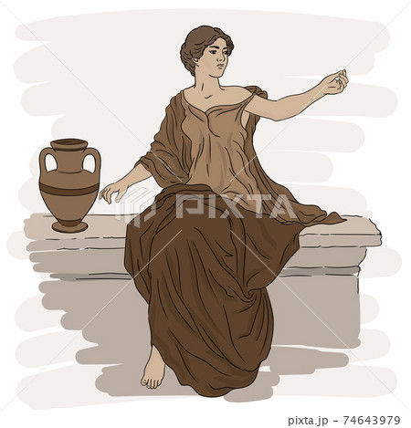 Vector Greek women. 74643979