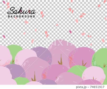 Watercolor style cherry blossom vector illustration background 74651917