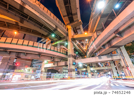《東京都》箱崎ジャンクション・首都高速 《東京都》箱崎ジャンクション・首都高速 74652246