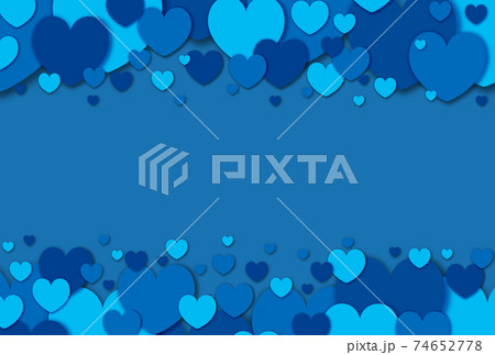 ホワイトデー背景素材 青/水色系ハートが上下から湧き上がるイメージ 横 他色有り ホワイトデー背景素材 青/水色系ハートが上下から湧き上がるイメージ 横 他色有り 74652778