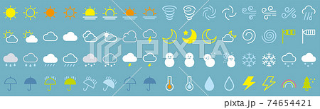 天気のアイコン 74654421