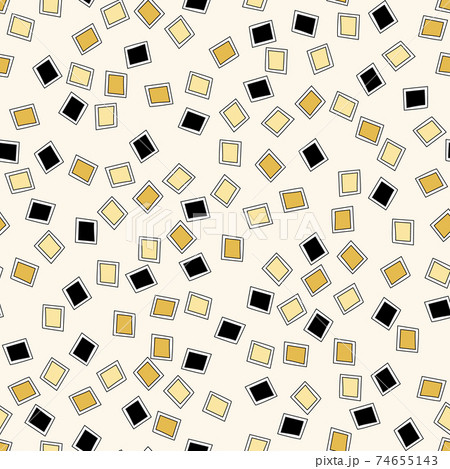 Paint pans ditsy art suppies yellow and black seamless vector repeat Paint pans ditsy art suppies yellow and black seamless vector repeat 74655143