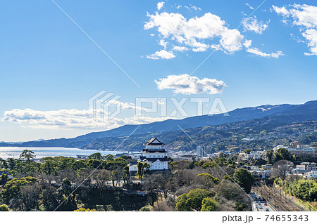 【神奈川県】相模湾と小田原城 【神奈川県】相模湾と小田原城 74655343