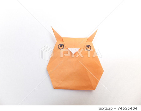 折り紙　縁起物のふくろう 74655404