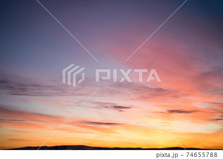 beautiful sunset, clouds in many colors. beautiful sunset, clouds in many colors. 74655788