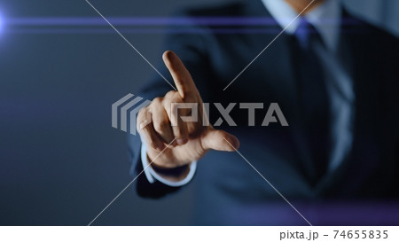 ビジネスイメージ 指の動き ビジネスイメージ 指の動き 74655835