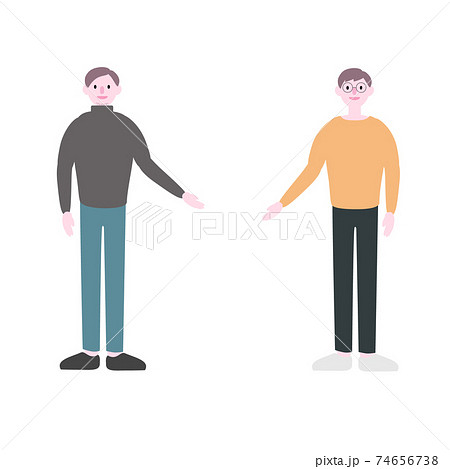 紹介しあう人イラスト素材 74656738