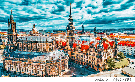 Histoirical center of the Dresden Old Town. Dresden has a long history as the capital and royal residence for the Electors and Kings of Saxony.Saxony, Germany. Histoirical center of the Dresden Old Town. Dresden has a long history as the capital and royal residence for the Electors and Kings of Saxony.Saxony, Germany. 74657894