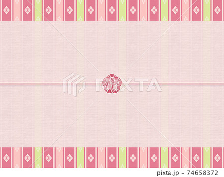 ひな祭り 桃の節句 和柄の背景素材 熨斗のイラスト素材