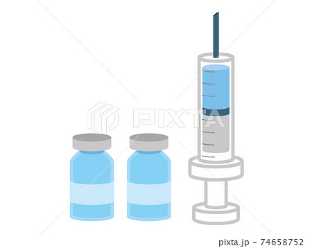 コロナワクチン 注射 のイラスト素材