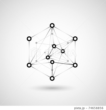 Hexagons genetic, science, chemical carcass. Vector connection and social network. Concept with lines and dots. Hexagon science technology icon Hexagons genetic, science, chemical carcass. Vector connection and social network. Concept with lines and dots. Hexagon science technology icon 74658856
