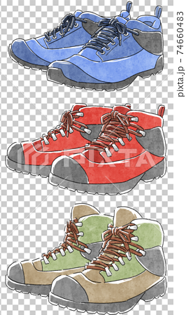 登山靴の種類のイラスト素材