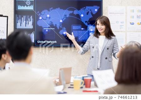 group meeting of startup business 74661213