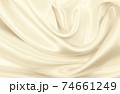 Smooth elegant golden silk or satin luxury cloth texture as wedding background. Luxurious background design. In Sepia toned. Retro style 74661249