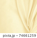 Smooth elegant golden silk or satin luxury cloth texture as wedding background. Luxurious background design. In Sepia toned. Retro style 74661259