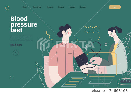 Medical tests template - blood pressure test 74663163