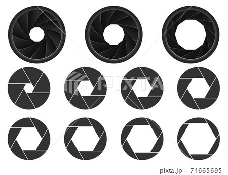 Camera aperture vector design illustration isolated on white background 74665695