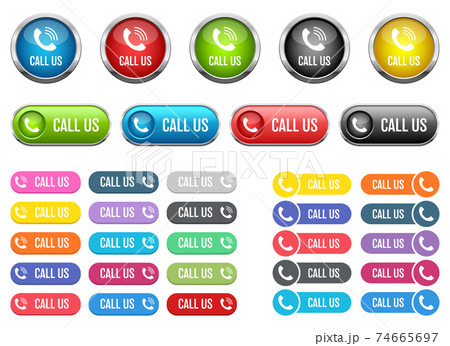 Call us button vector design illustration isolated on white background 74665697