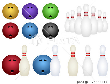 Bowling set vector design illustration isolated on white background 74665714