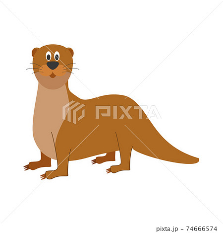 Cute cartoon otter vector illustration - Stock Illustration ...