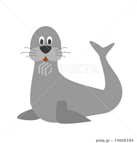 Cute cartoon seal vector illustration - Stock Illustration [74666594] -  PIXTA