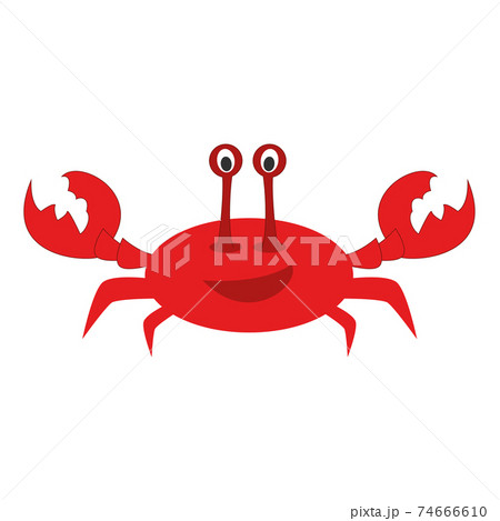 Cute cartoon crab vector illustration 74666610