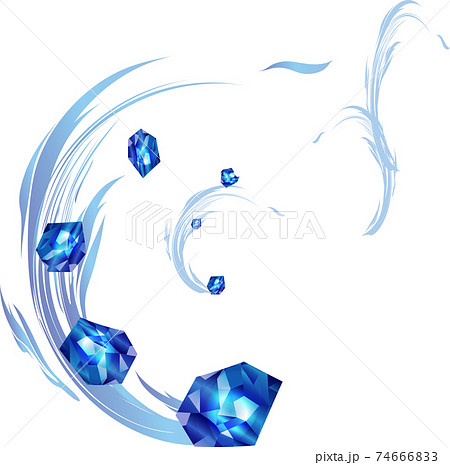 渦巻く氷の魔法エフェクトのイラスト素材