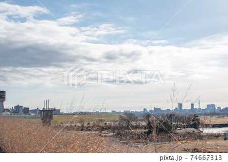 三領水門メモリアルパーク辺り／川口市荒川町 74667313